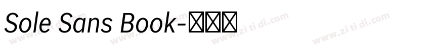 Sole Sans Book字体转换